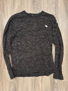 Abercrombie & Fitch Charcoal Heather Crewneck Sweater